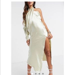 ISO/LOOKING FOR ASOS DESIGN halter satin dress